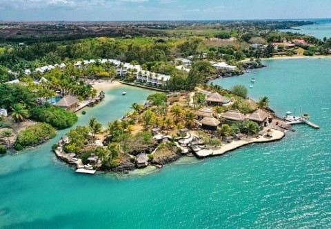 Luftaufnahme des Paradise Cove Boutique Hotel auf Mauritius