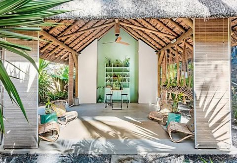 Tropische Lounge im Tropical Attitude Mauritius