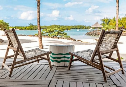 Strandblick von der Terrasse im Zilwa Attitude Mauritius